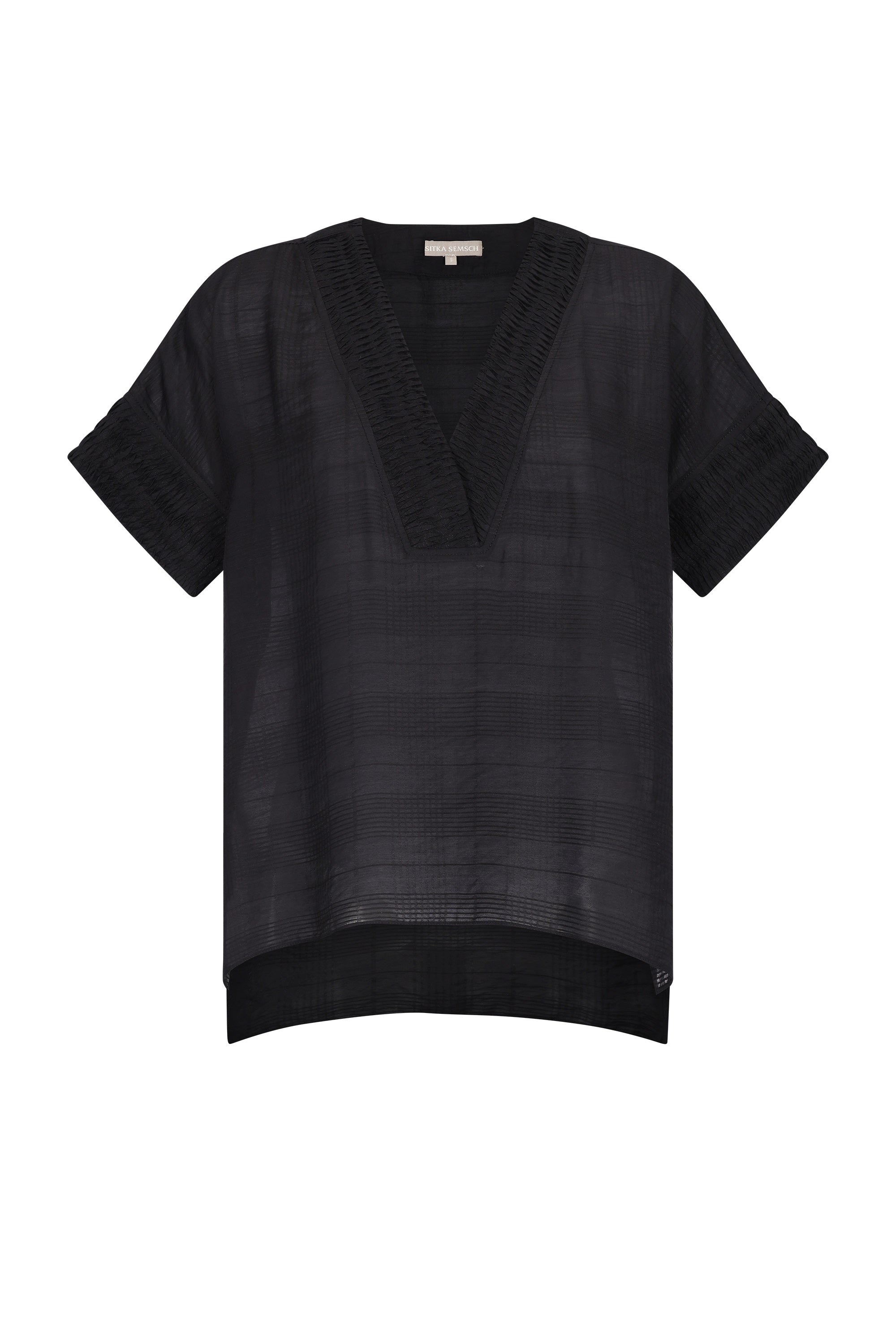 Ivy V-Neck Blouse | Black