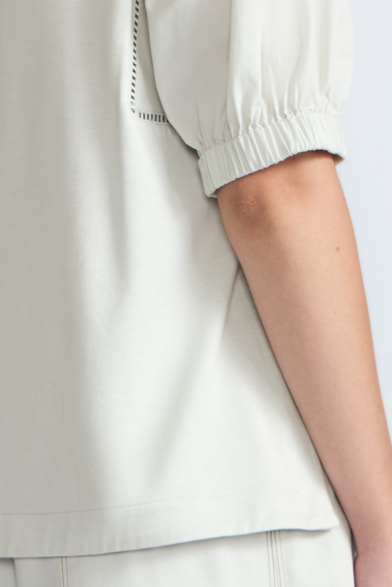 Jamie Textured Cotton Top | Silver