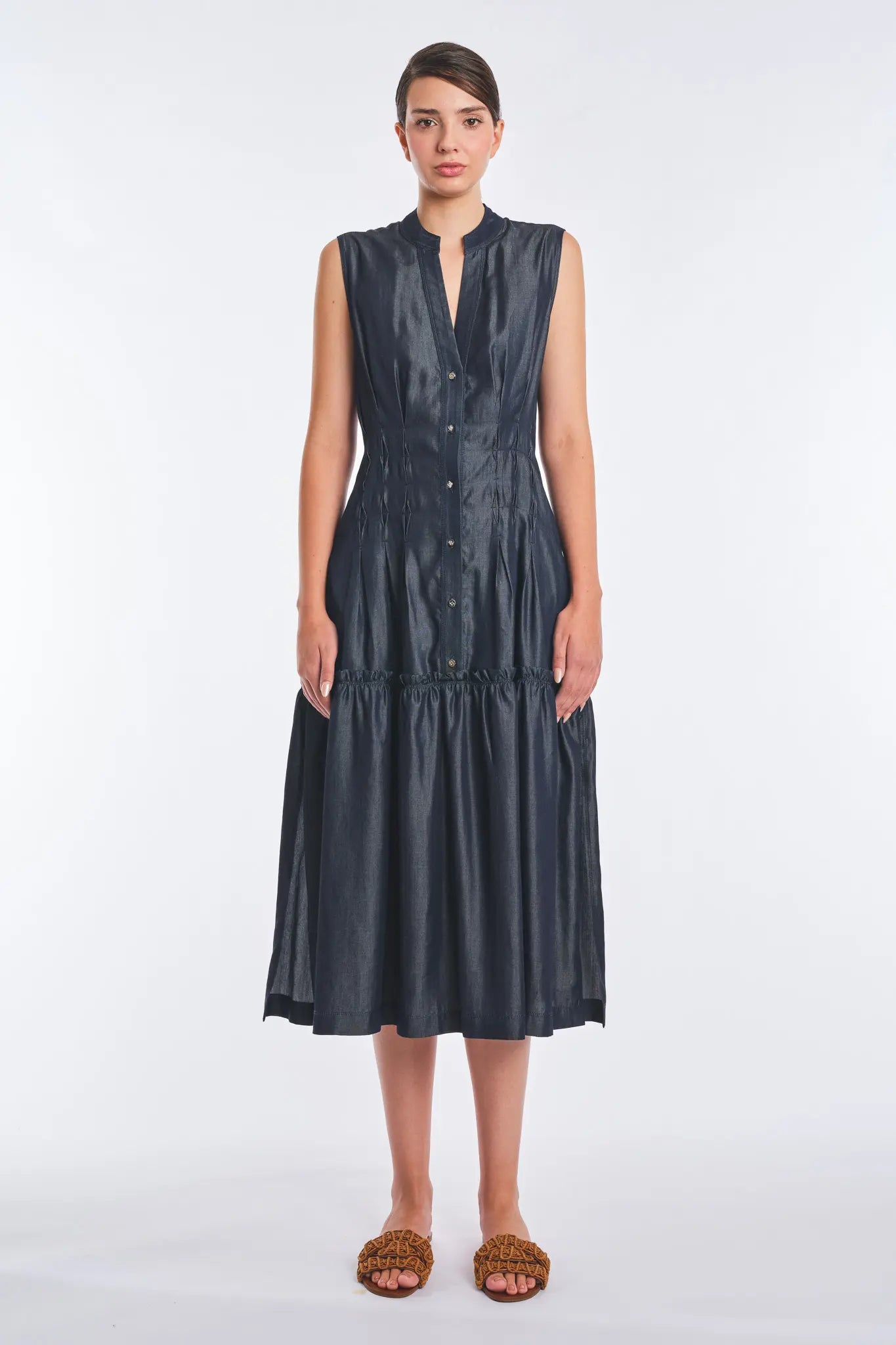 Kenny Denim Tencel Maxi Dress | Navy