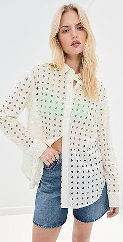 Le Bop Cecilia Long Sleeve Button Down Shirt