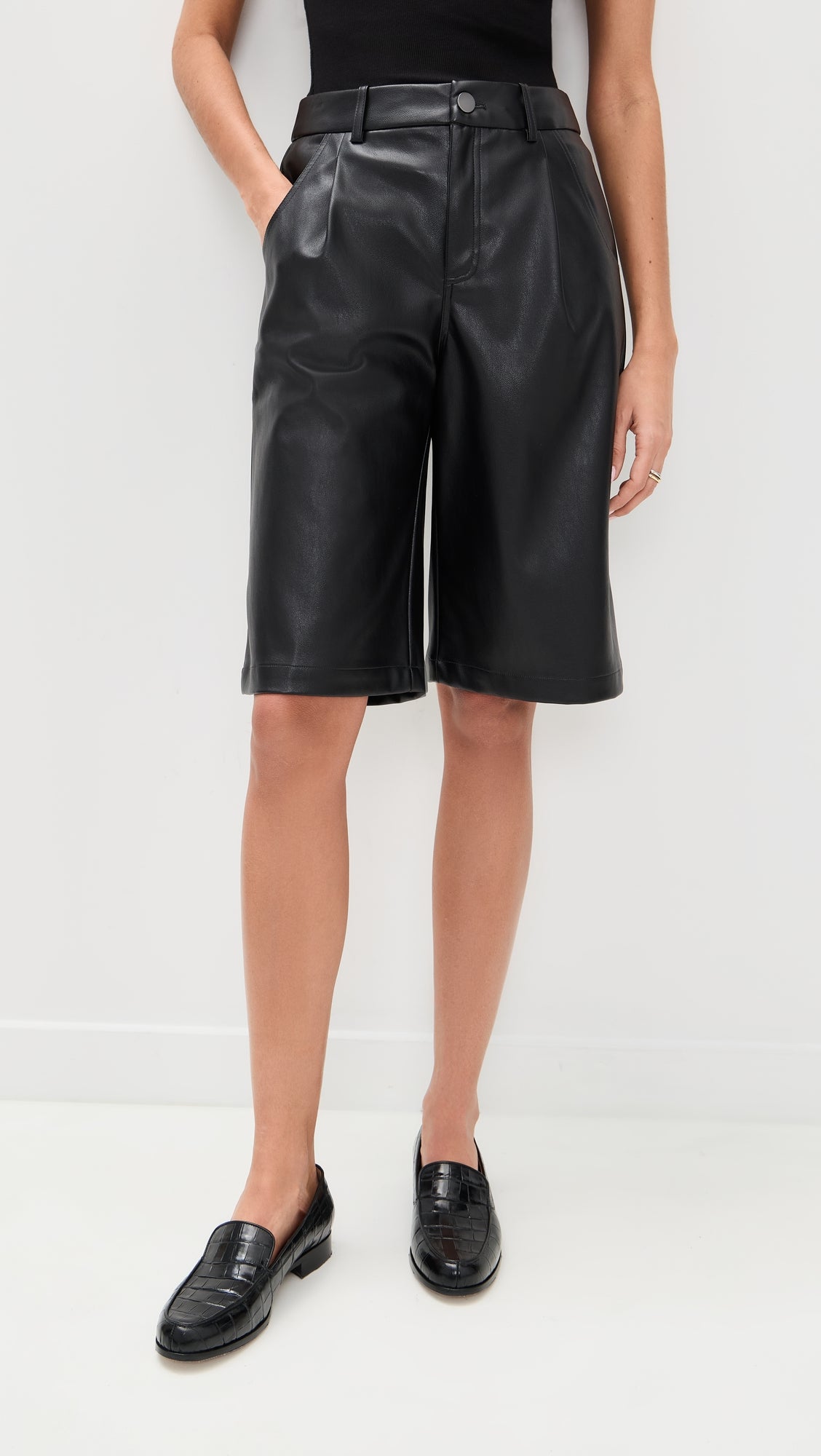 Le Bop Jade Faux Leather Shorts