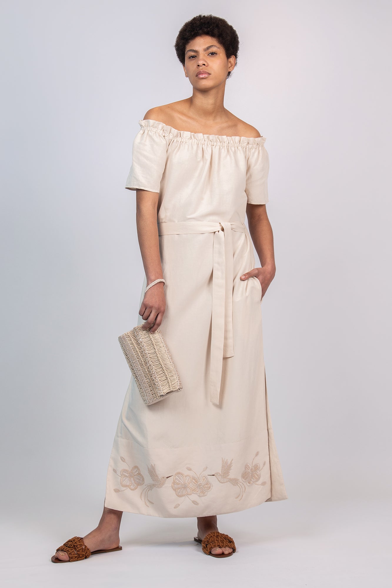 Logan Dress | Ecru