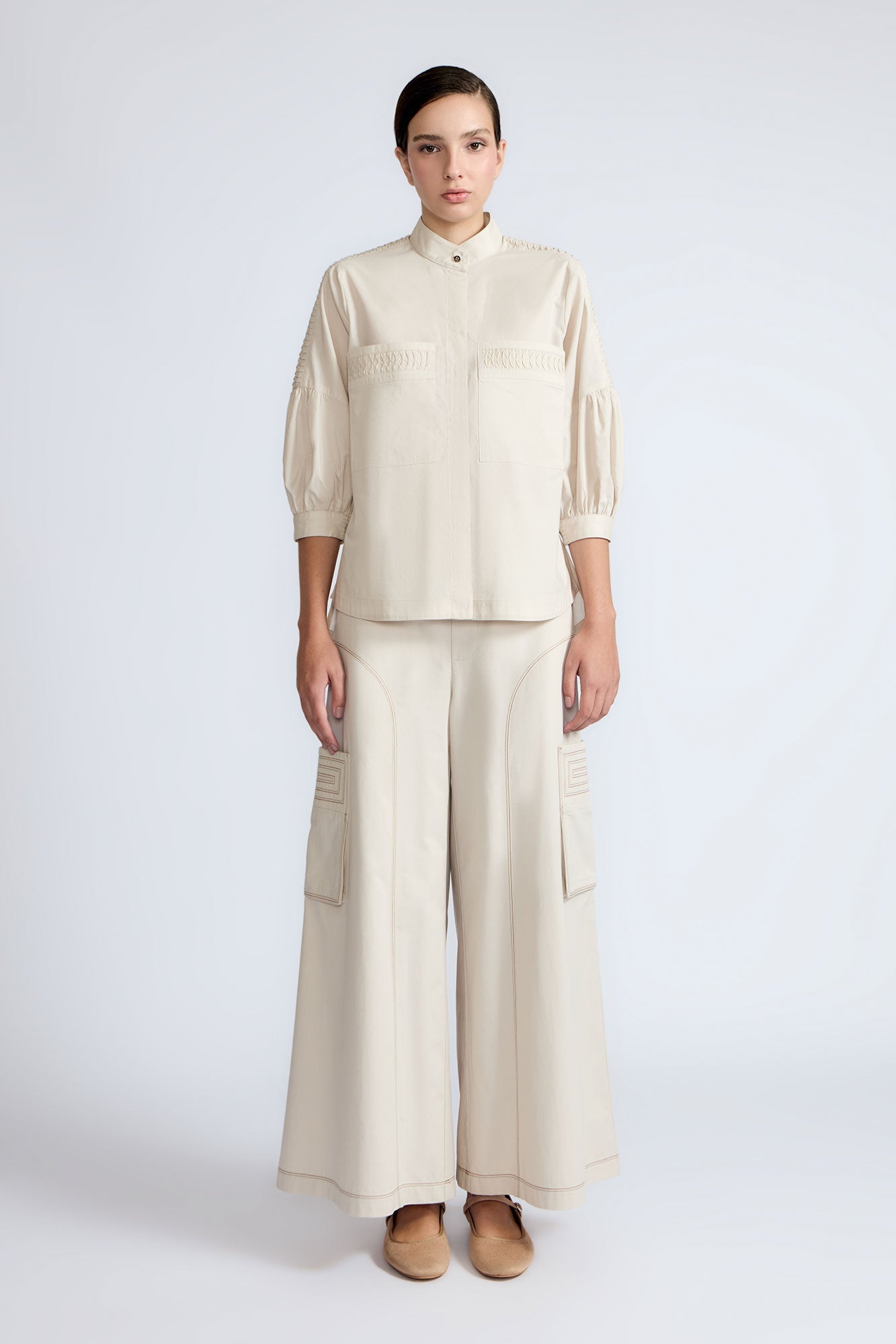 Magali Neru Collar Pima Cotton Blouse | Pristine