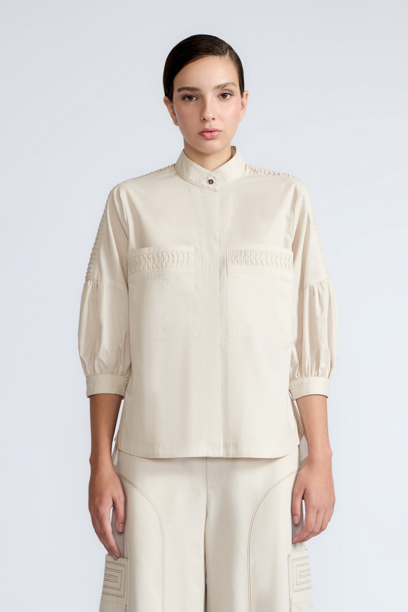 Magali Neru Collar Pima Cotton Blouse | Pristine