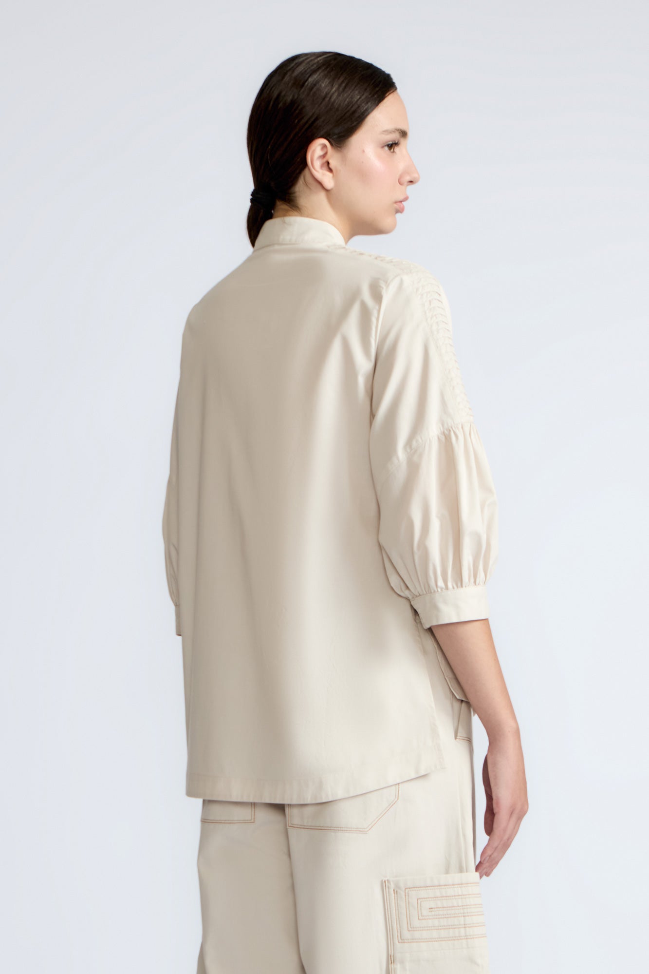Magali Neru Collar Pima Cotton Blouse | Pristine