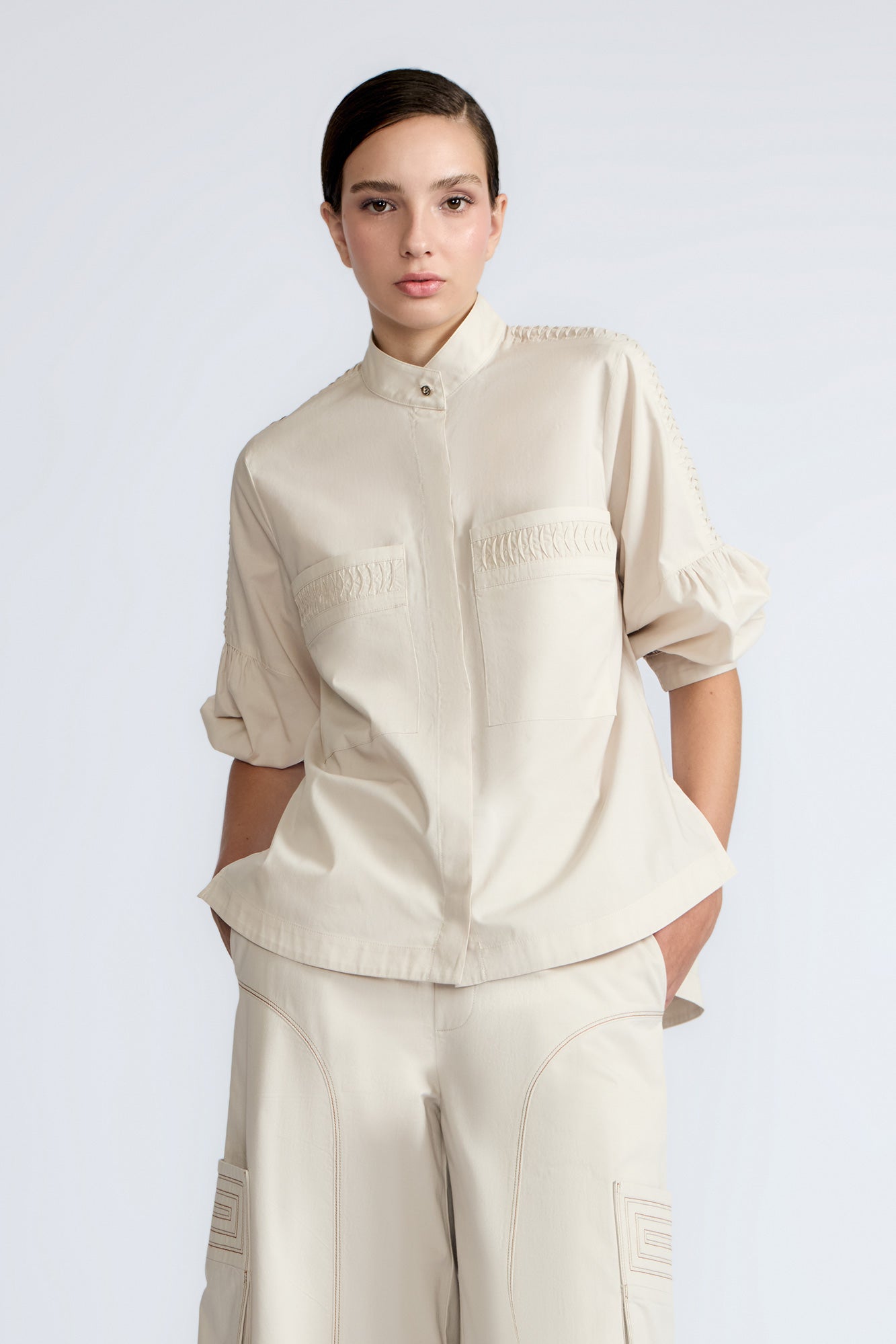 Magali Neru Collar Pima Cotton Blouse | Pristine