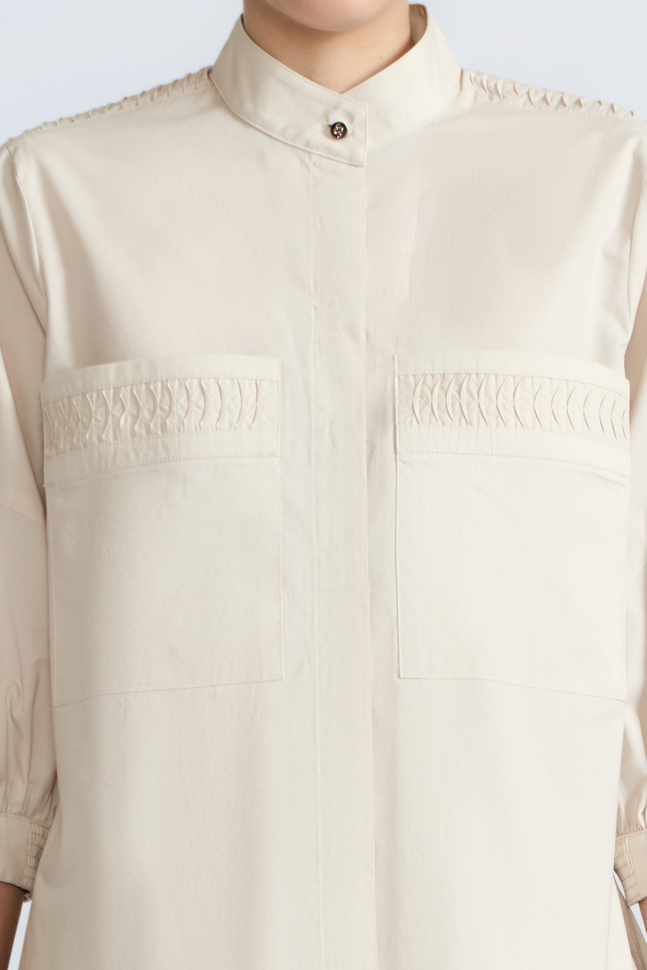Magali Neru Collar Pima Cotton Blouse | Pristine