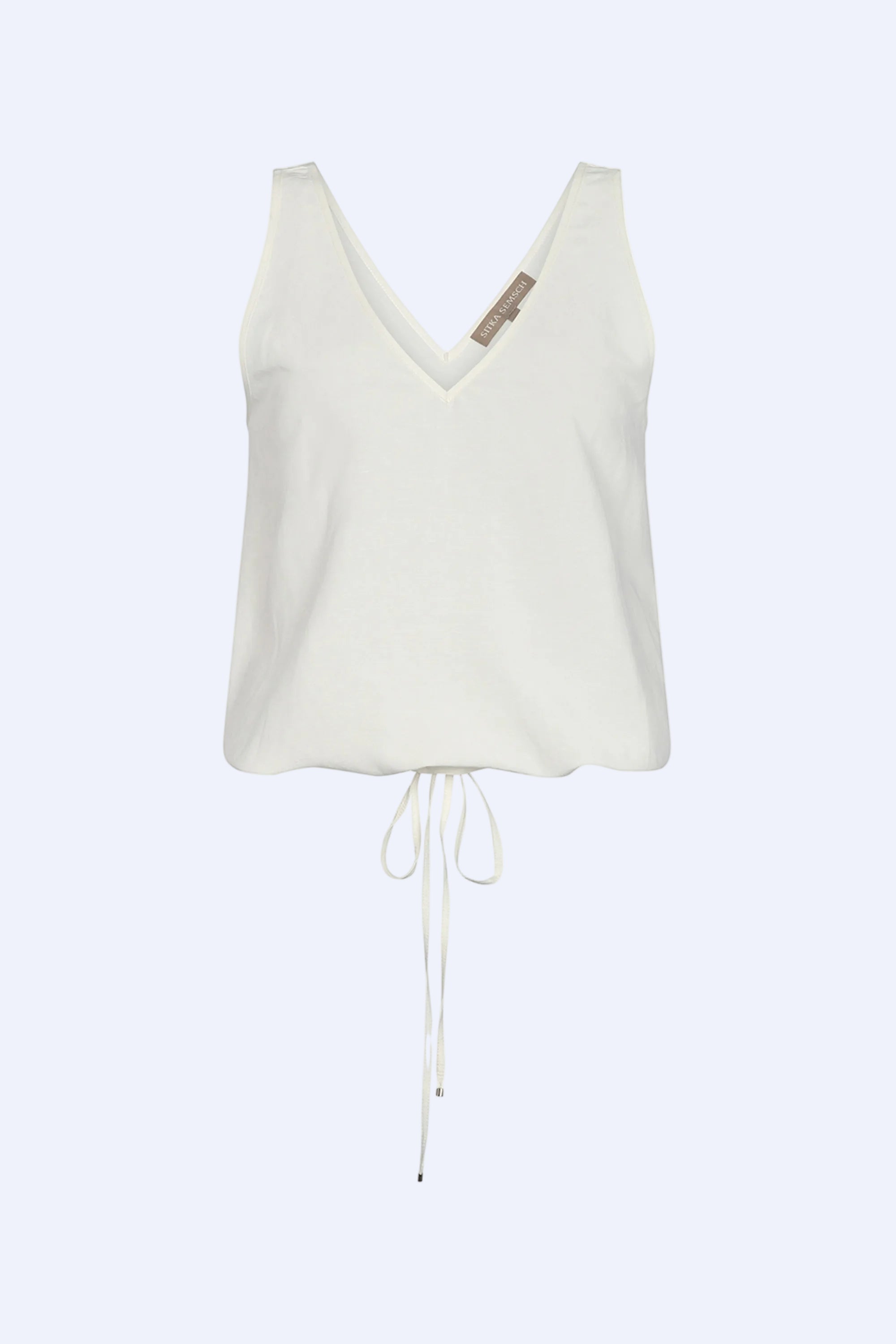Ryan Drawstring Waist Top | Off White