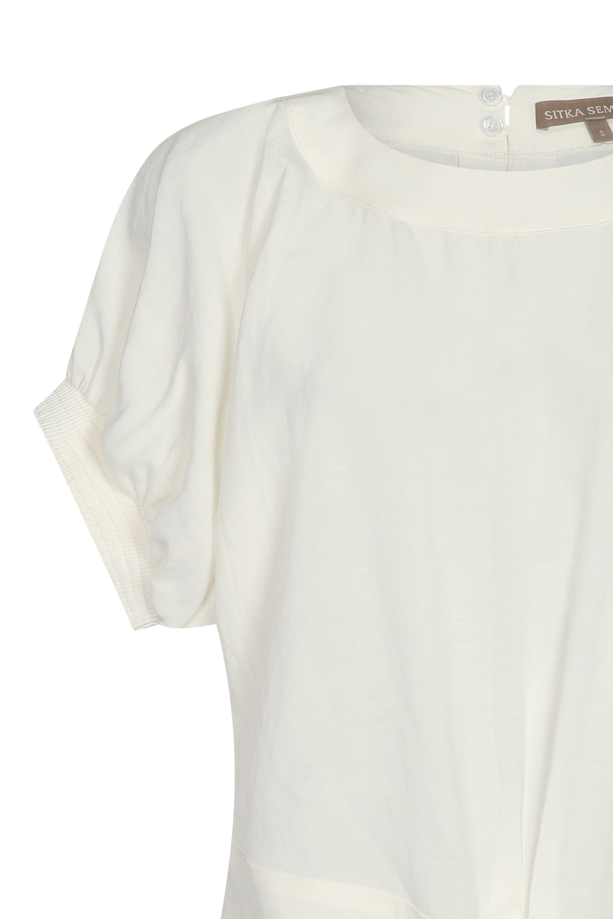 Shelby Tie-Hem Blouse | Off White