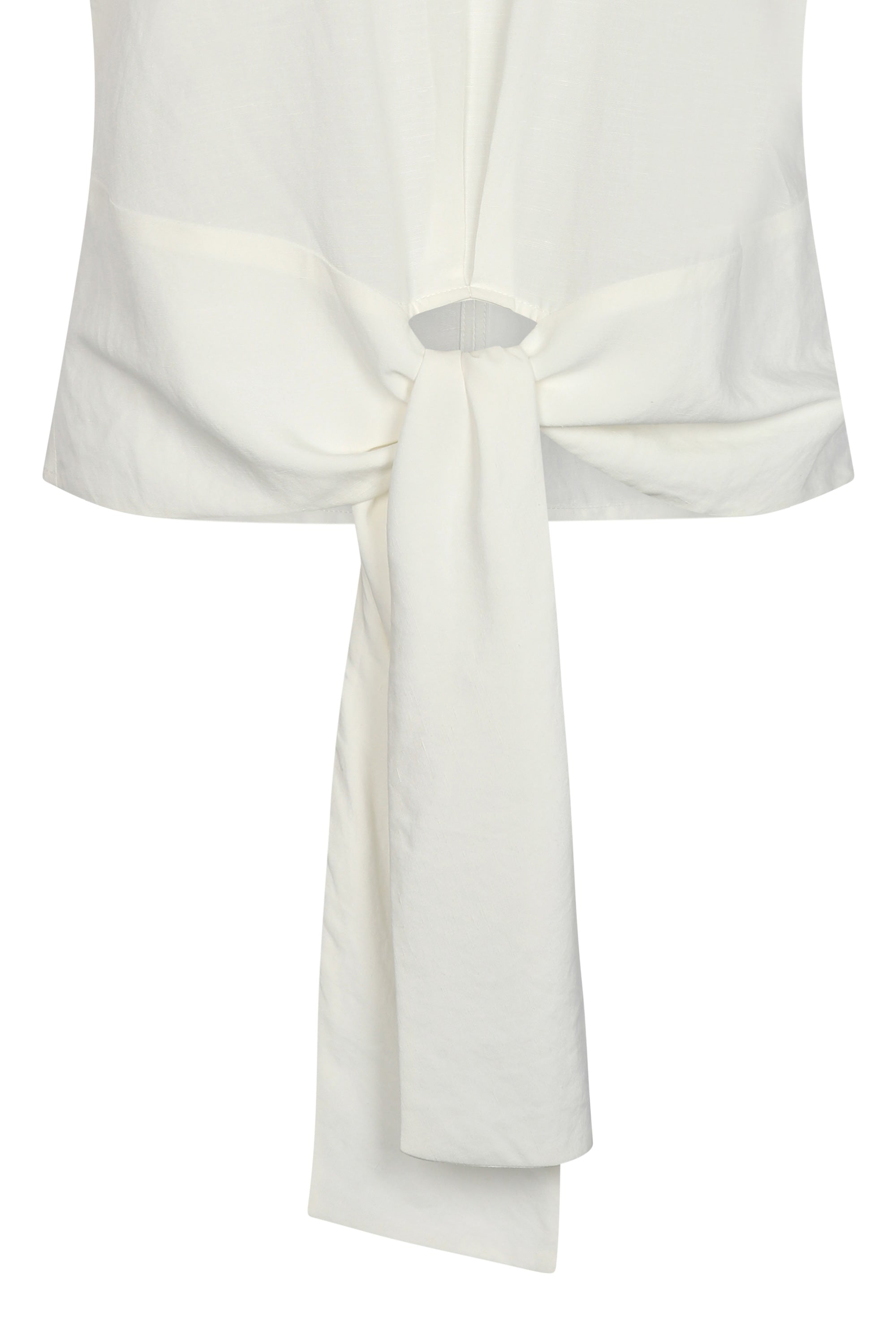 Shelby Tie-Hem Blouse | Off White