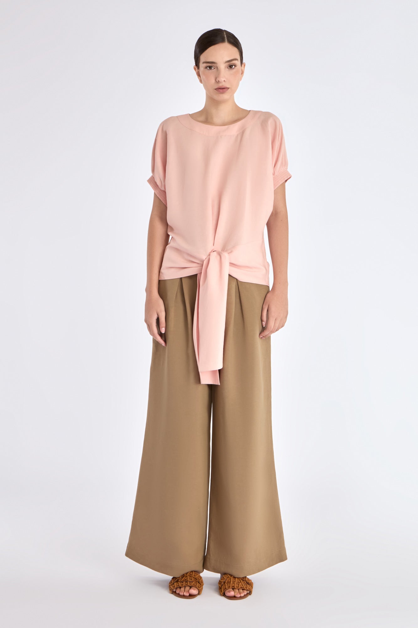 Shelby Tie-Hem Blouse | Rose