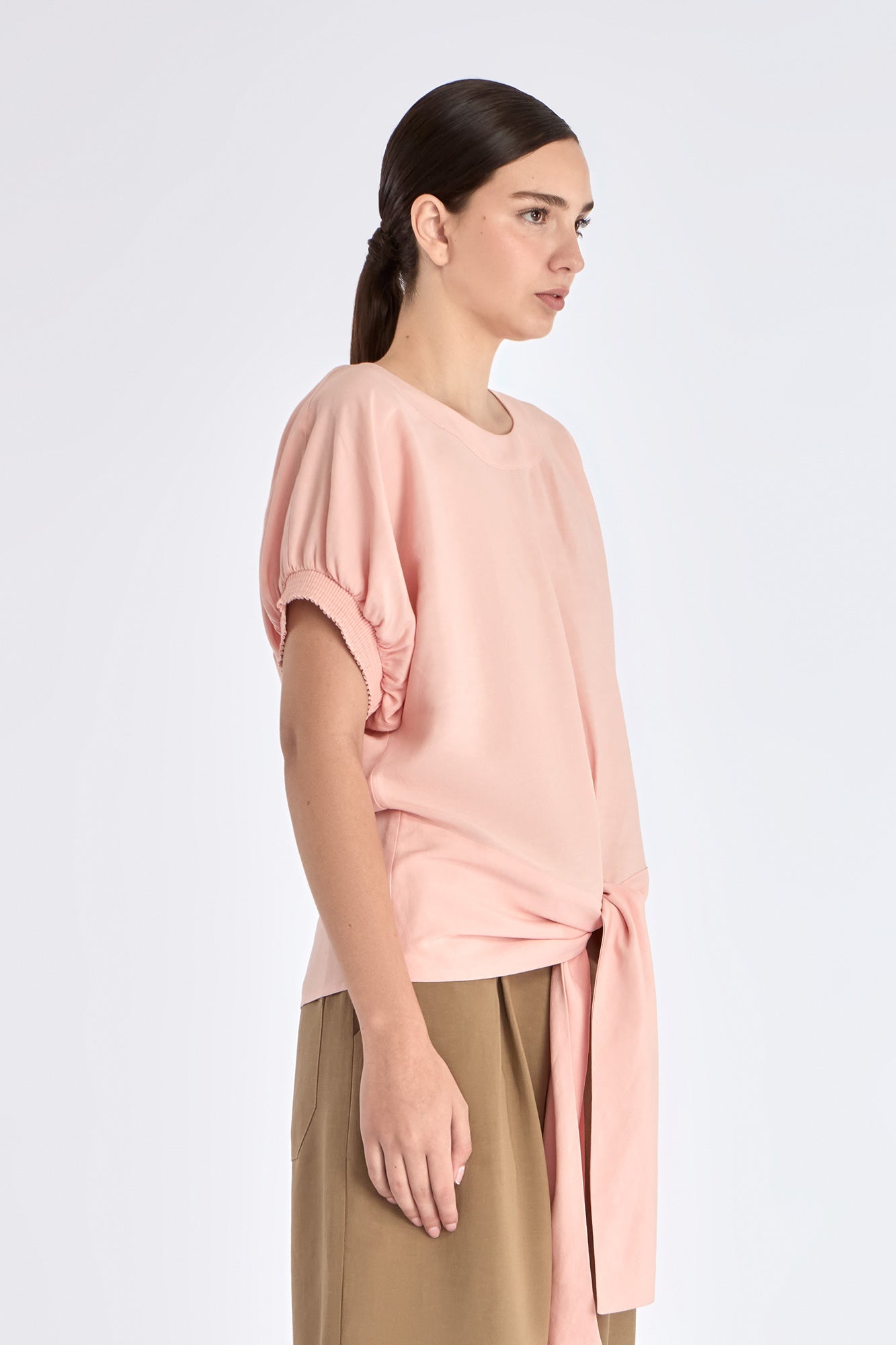 Shelby Tie-Hem Blouse | Rose