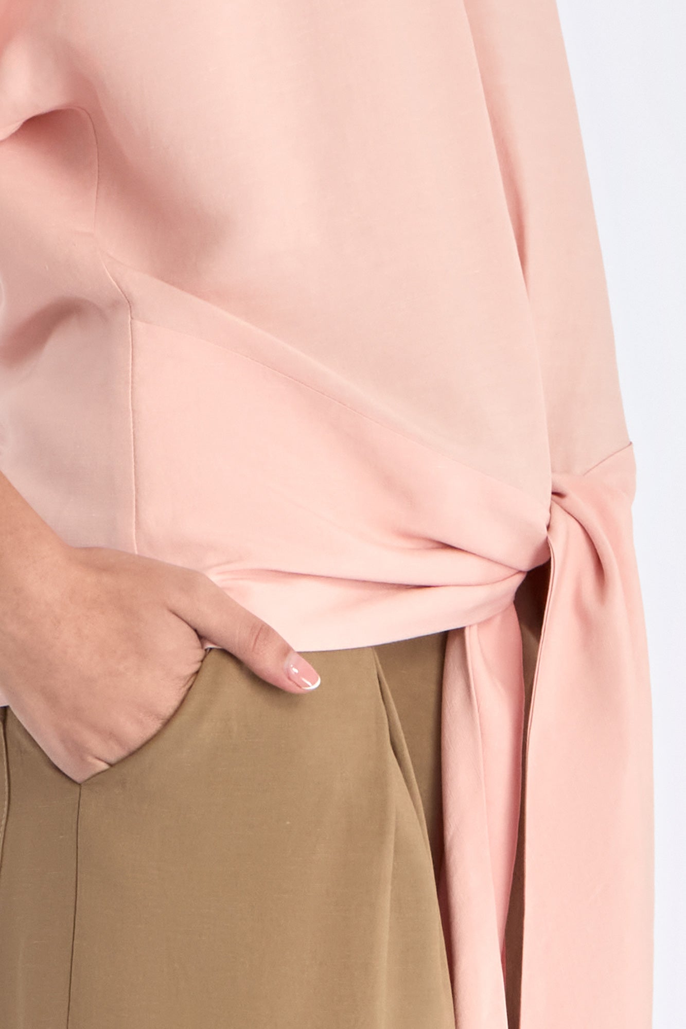 Shelby Tie-Hem Blouse | Rose