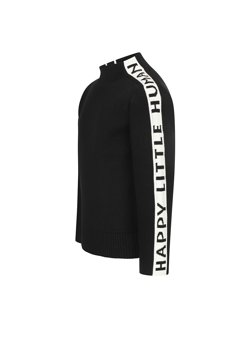 HAPPY LITTLE HUMAN KIDS SWEATER - BLACK