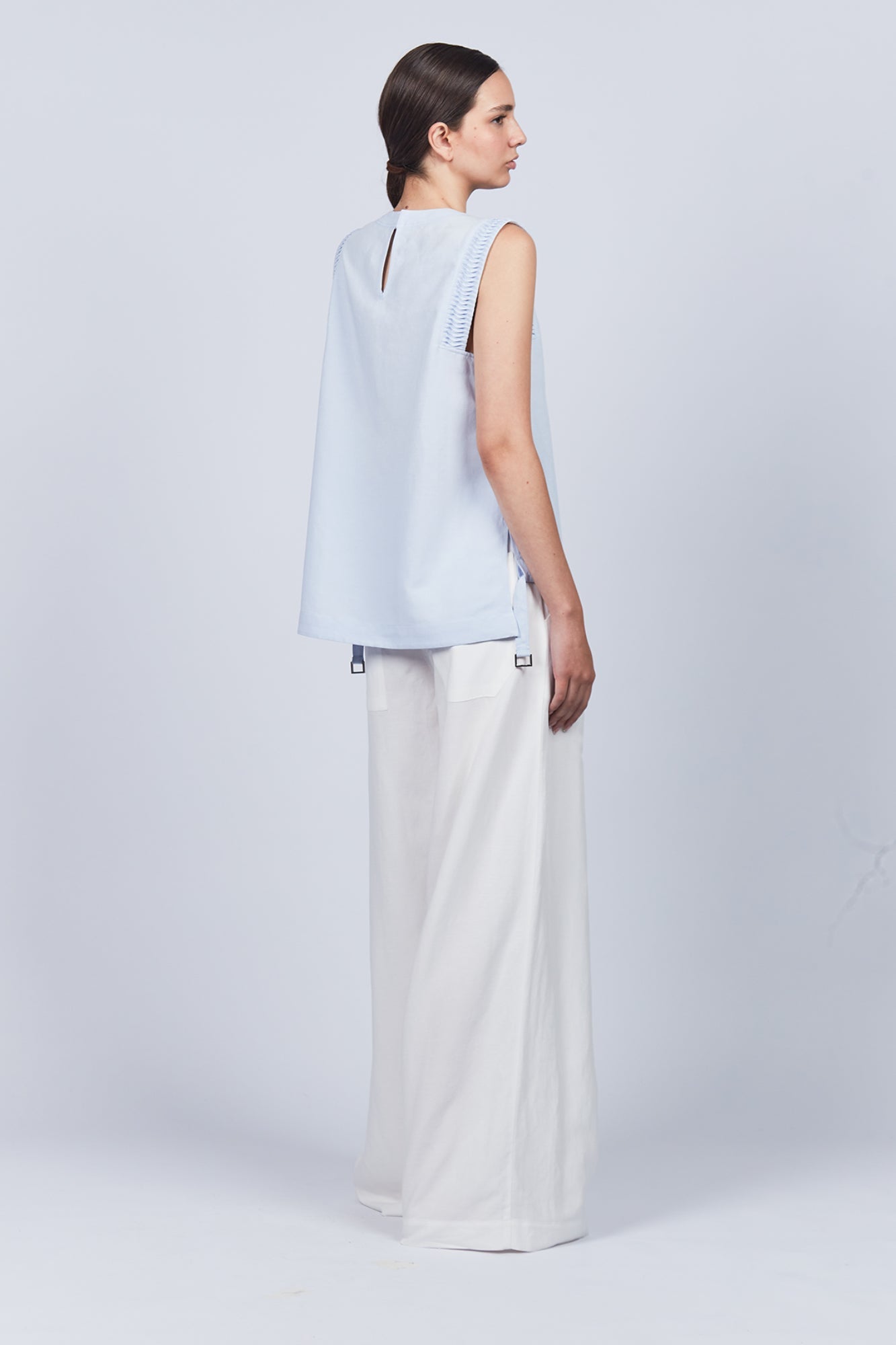 Valencia Adjustable Hem Blouse | Sky