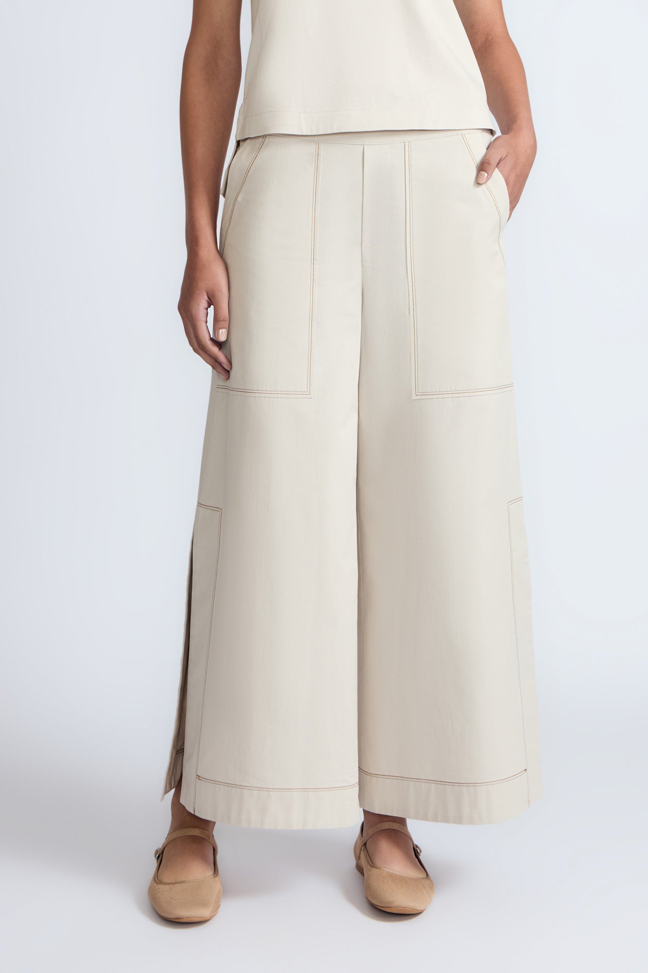 Zoe High-Rise Cotton Pants | Pristine